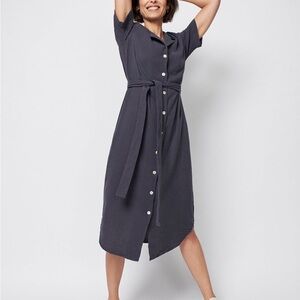NWT‎ Faherty Nolita Dream Cotton Dress in Washed Black
